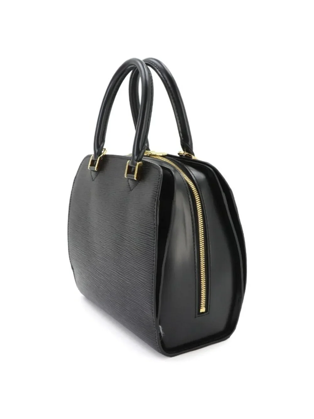 Louis Vuitton Epi Pont Neuf Hand Bag Leather Noir Gold